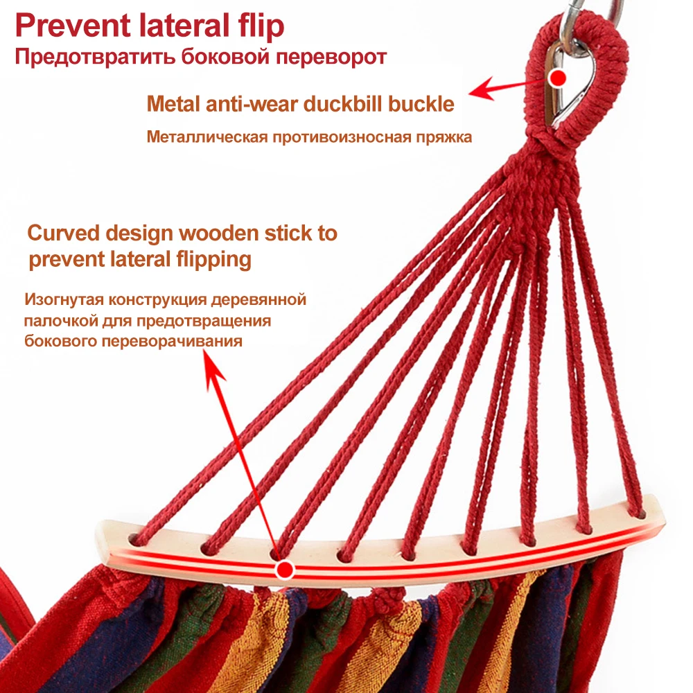 HooRu портативный холщовый гамак для путешествий на открытом воздухе пикника