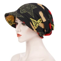 new fashion hat women print casual plait india hat muslim ruffle cancer chemo hat beanie scarf turban head wrap cap