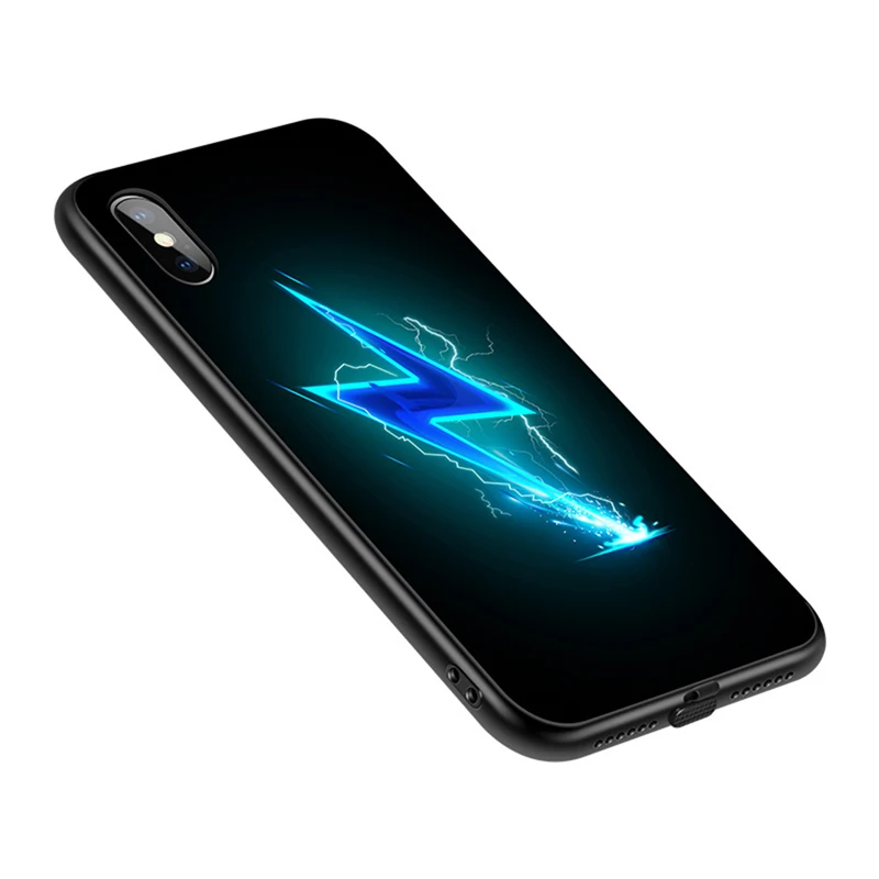 For IPhone X XR XS Max Pro Phone Case Voice Activated Luminous Protector Cellphone Back | Мобильные телефоны и аксессуары