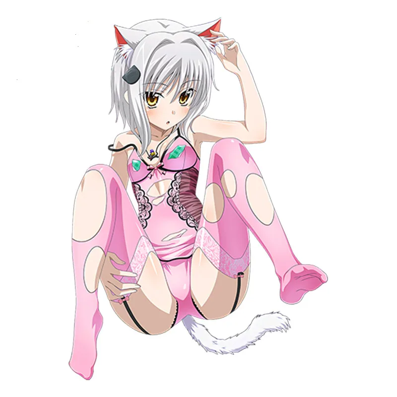

Super Sexy Car Sticker High School Cartoon Anime Girl Beauty Toujou Koneko Vinyl Decal Waterproof Window Car Styling