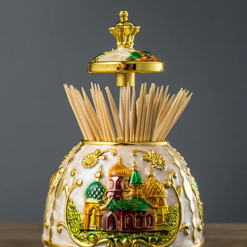 Продажа Автоматический выдвижной держатель для зубочисток в европейском ретро-стиле, 1 шт.