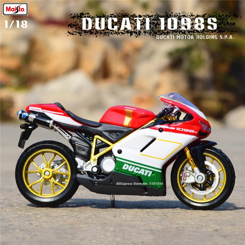

Maisto 1:18 Ducati 1098S Panigale V4 Kawasaki Moto Car Original Authorized Simulation Alloy Motorcycle Model Toy Car Collecting