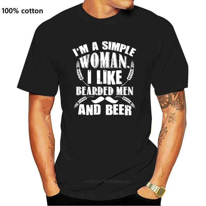 

New Men t shirt I Like Bearded Men And Beer T Shirt tshirts Women-tshirt