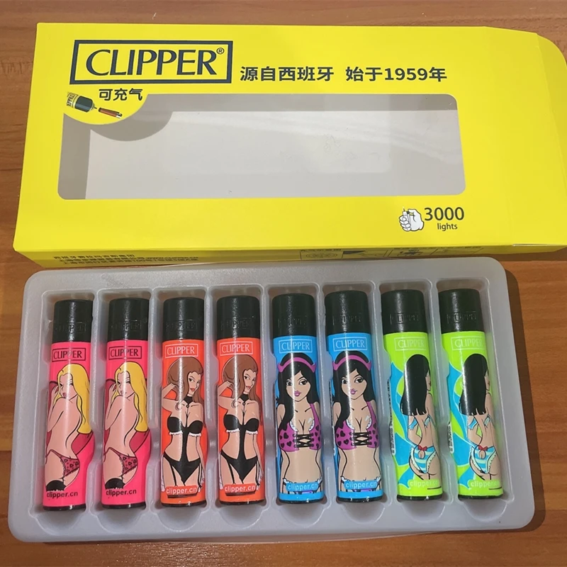 

Original Clipper Lighter Metal Grinding Wheel Butane Gas Lighter 4Pcs Exquisite Metal Box Packaging Use For Collection And Gift