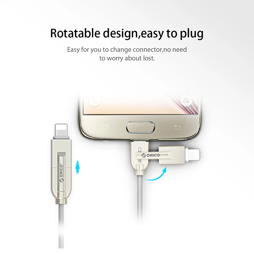 ORICO MLS 10 USB зарядное устройство кабель освещение и микро быстрое Шнур для Sumsung xiaomi