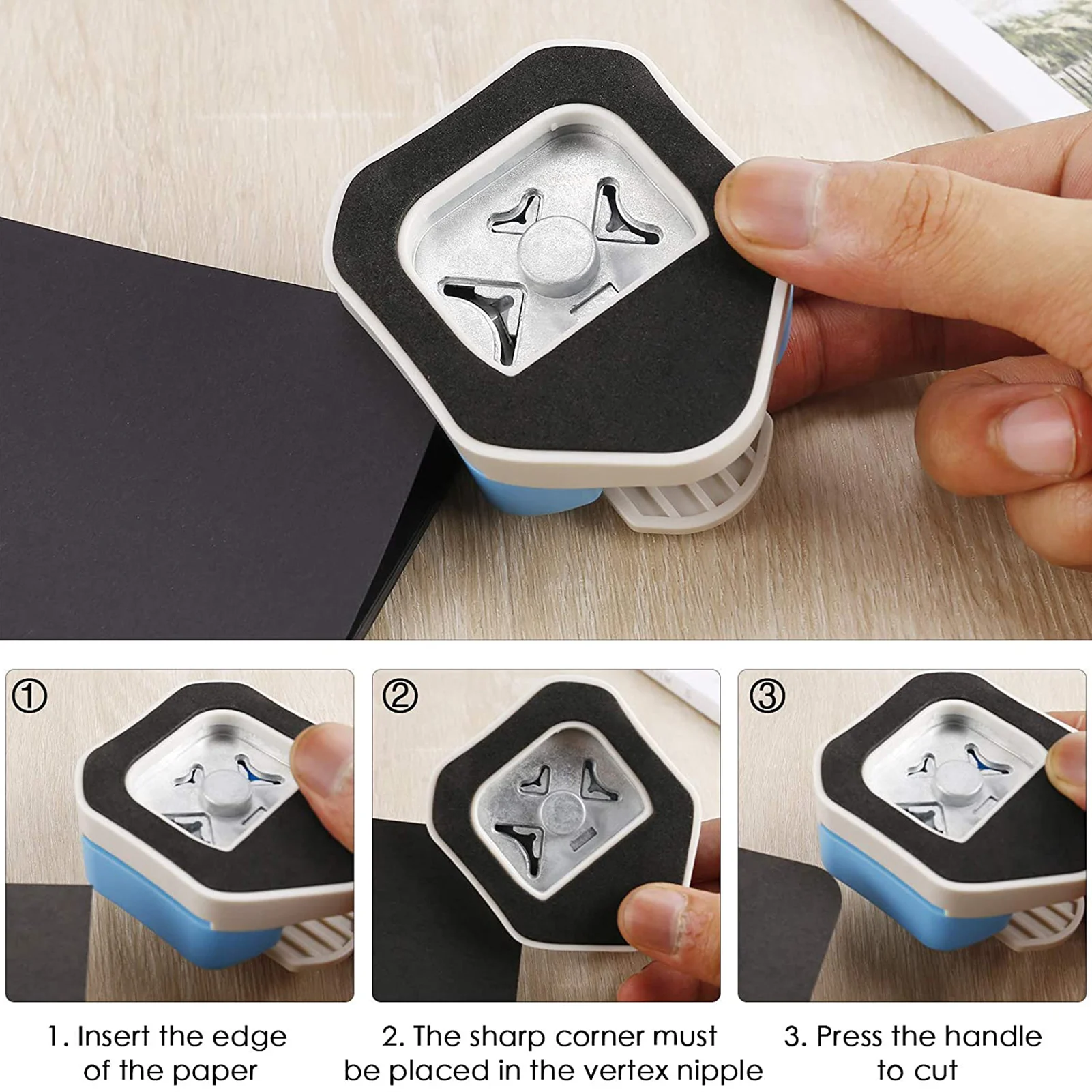

Corner Cutter 3 In 1 Durable Corner Rounder Punch Round Corner Paper Cutter DIY Handmade Crafts R4 R7 R10 Angle Cutter