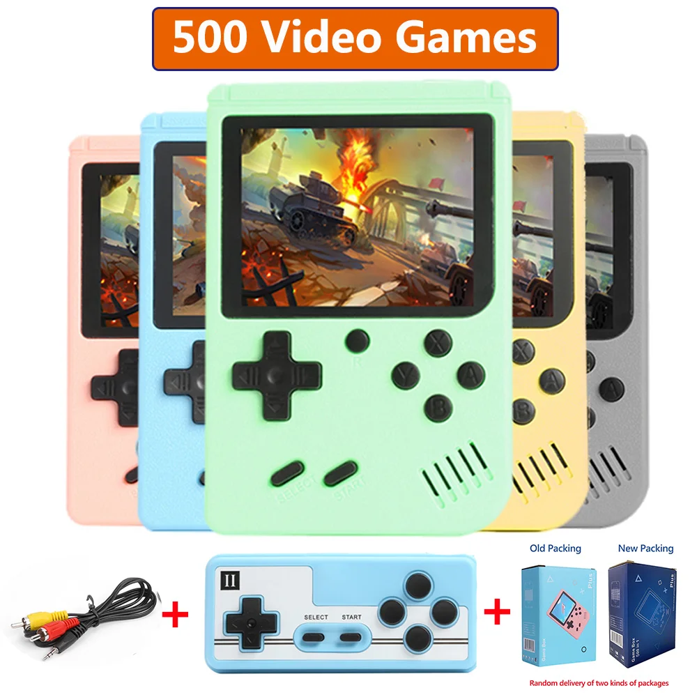 

500 in 1 Pocket Game Console Retro Gamepad Portable Handheld Video Games Player with Controller For Kids Adults Gift
