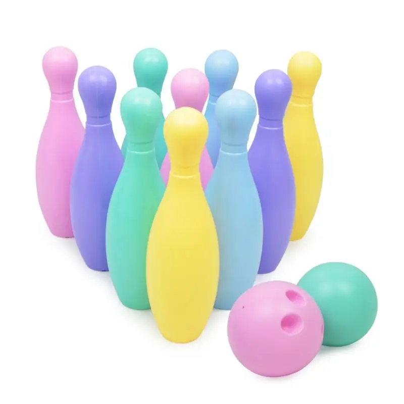 

G2AD Plastic Colorful Bowling Ball Pin Toys Set for Kids Children Sports Intelligent Games Early Education Toys