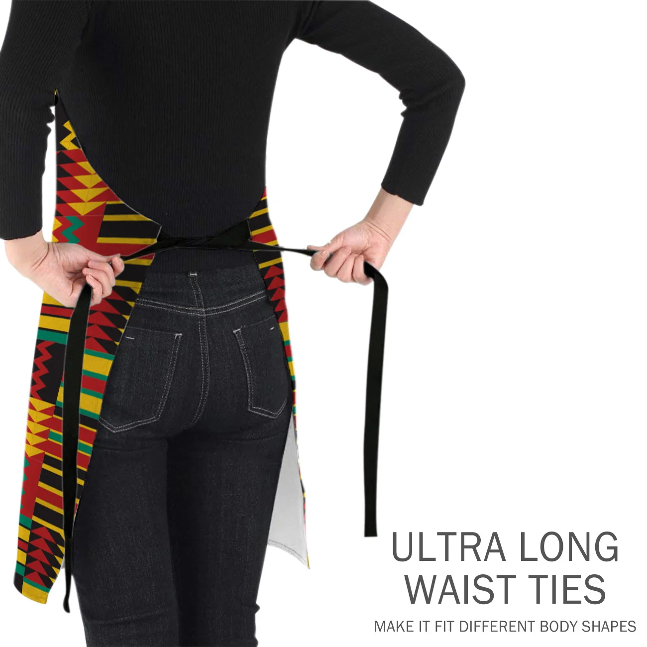 Кухонный Фартук с Африканским узором этнический Регулируемый нагрудник для