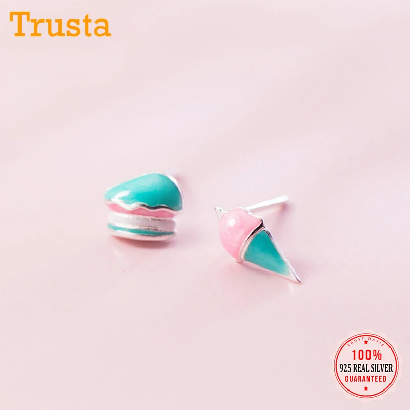 Серьги гвоздики Асимметричные из серебра 100% пробы с изображением