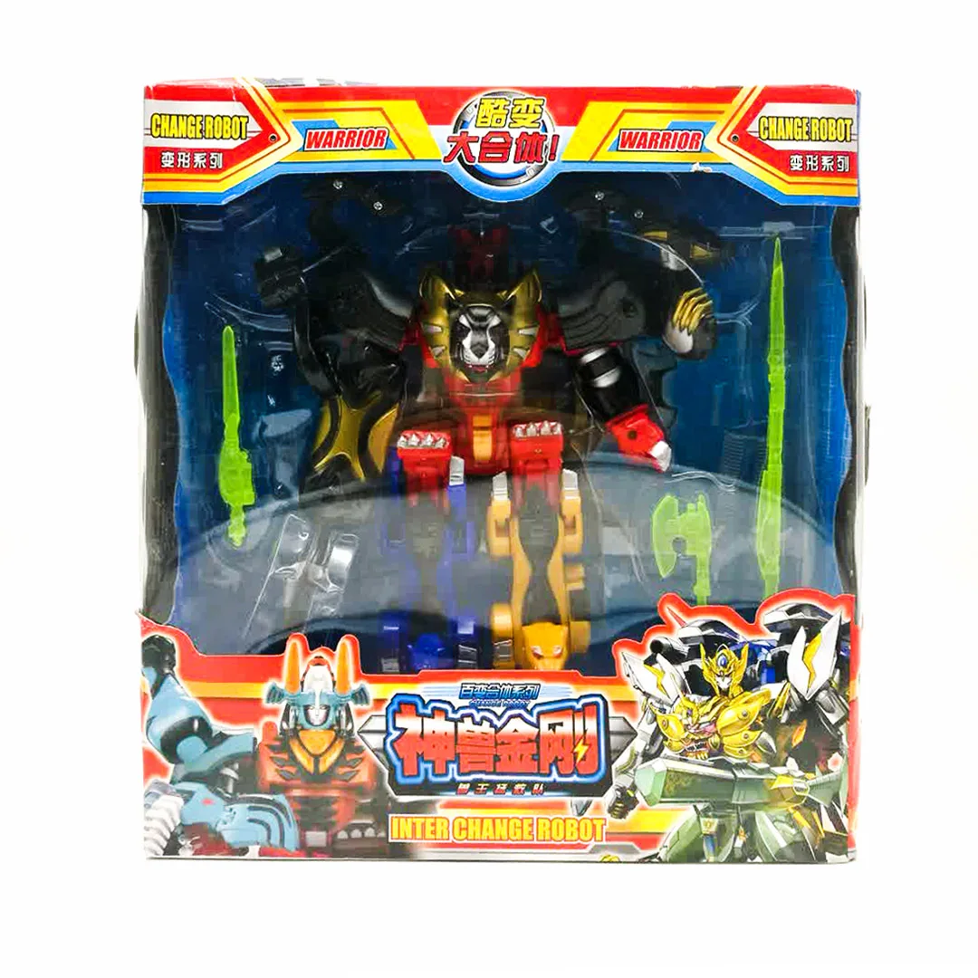 Megazords UCHU SENTAI KYURANGER Трансформация Робот динозавр Рейнджерс игрушки Фигурки для детей рождественские подарки - Цвет: qilin