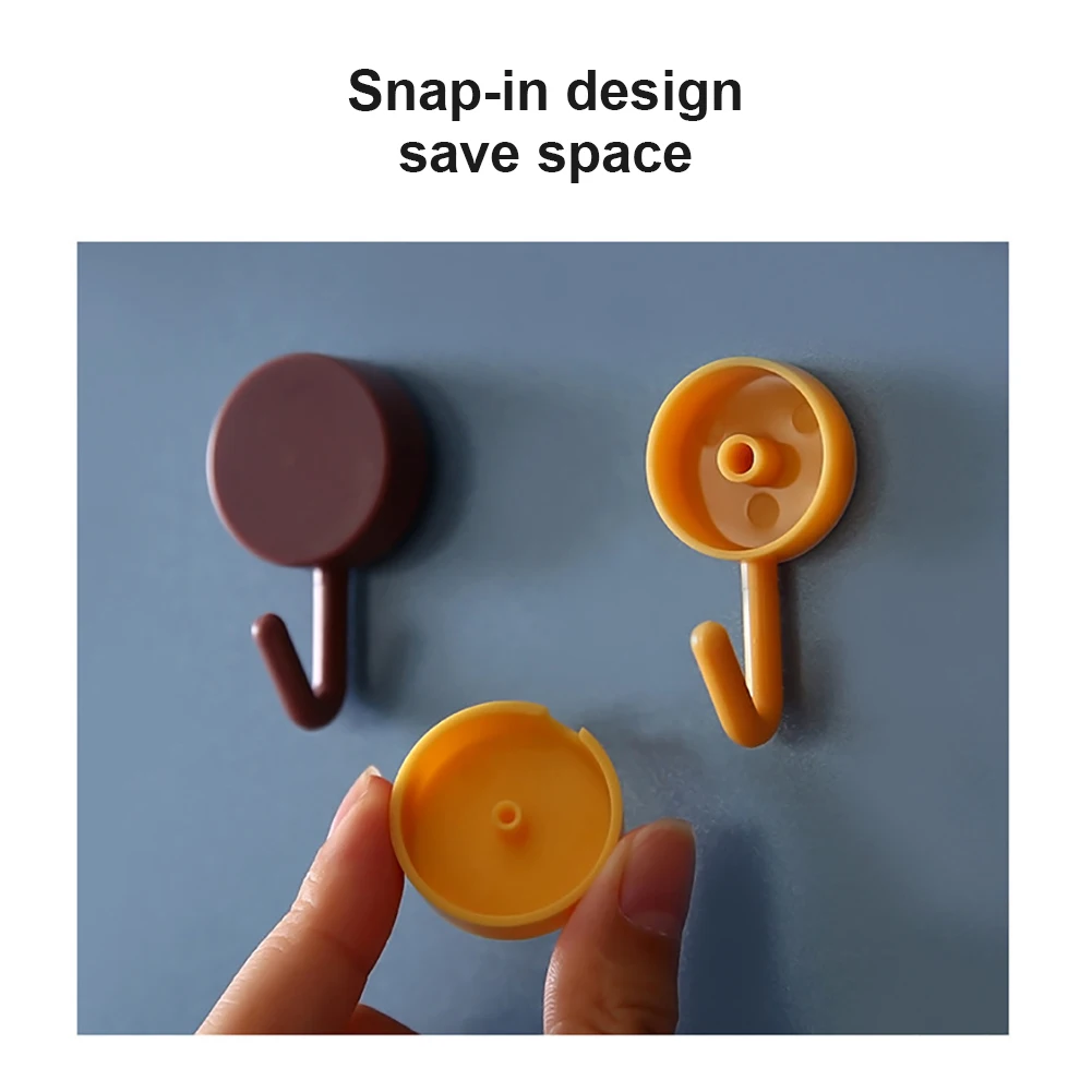 Клейкие настенные крючки однотонные без следов для ванной комнаты 10 шт. | Дом и