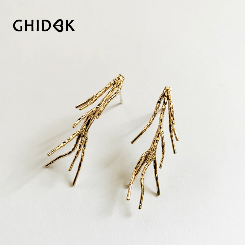GHIDBK уличный стиль серьги гвоздики ручной работы уникальный дизайн эффектные
