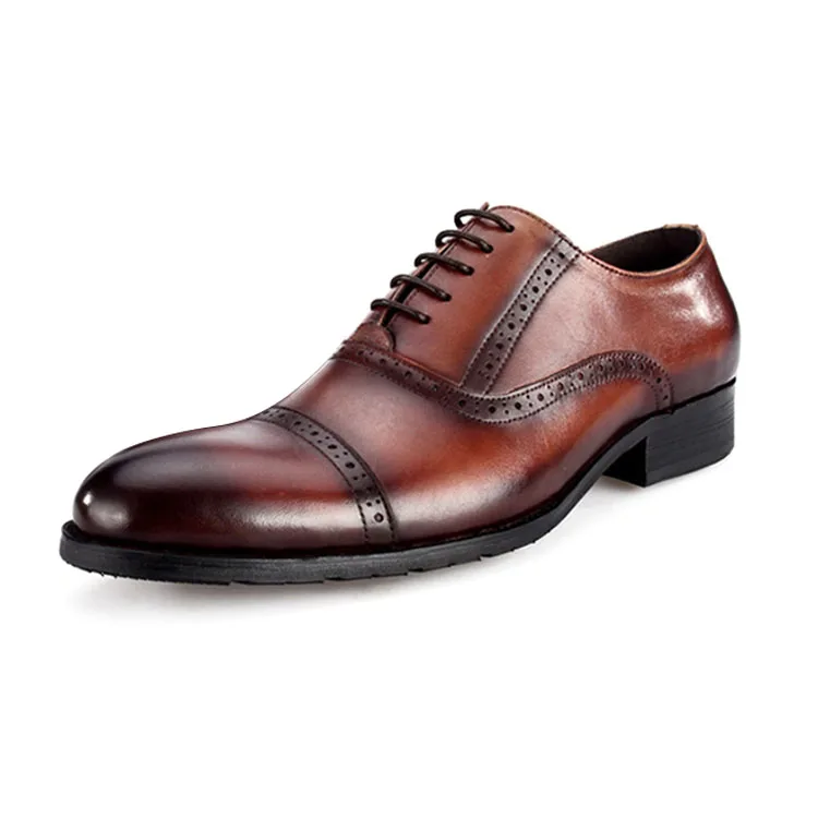 

Wincheer 2019 Luxury Men's Dress Leather Shoes Plus Size Lace-up Business Casual Leather Shoes Men Formal Wedding Flat Shoes
