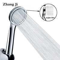 zhangji ultra thin shower head 30 water saving and high pressure for bathroom handheld durable chrome plated showerhead