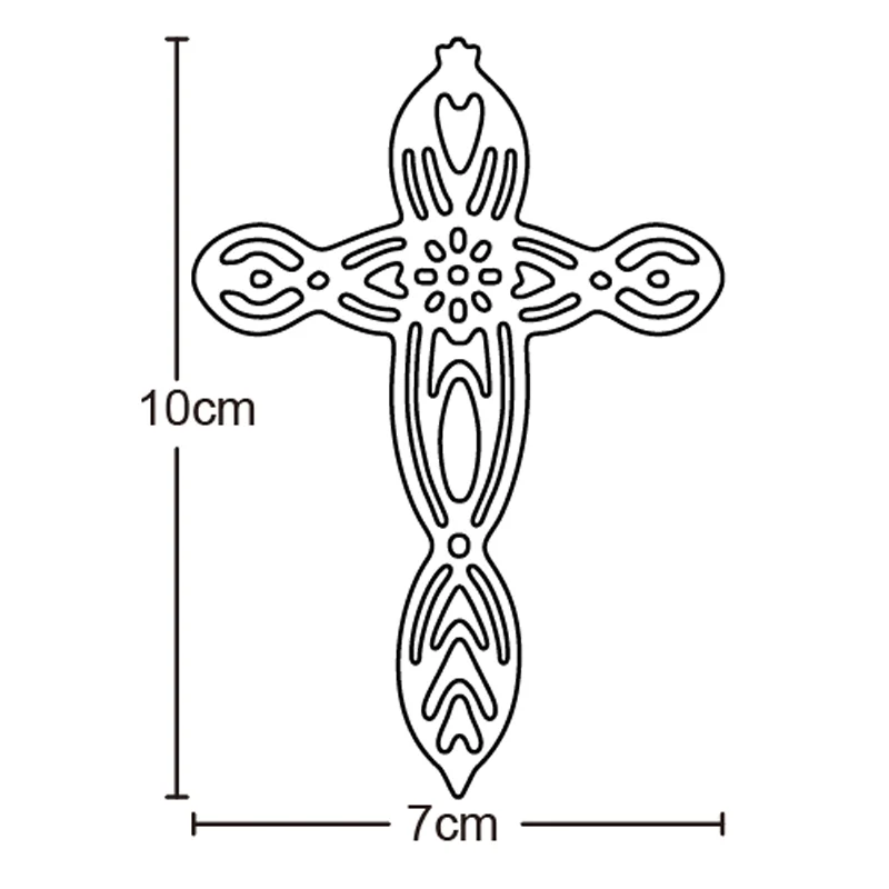 Цветочный вырезанный крестообразный металлический штампованный альбом шаблон