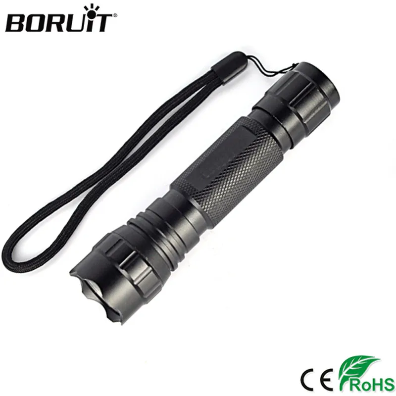 Светодиодный фонарик BORUIT 501B 3 Вт 1000 лм XPE красный/белый/синий/зеленый/фиолетовый