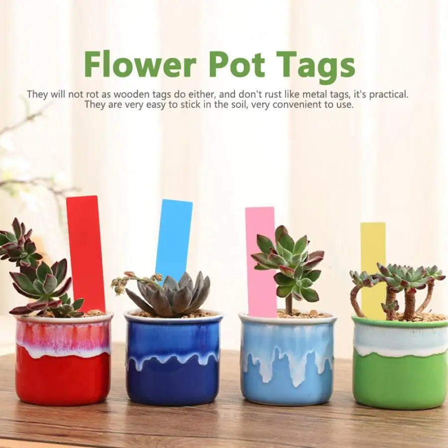 100 шт. садовые растительные этикетки Пластиковые бирки Детские маркеры цветочные
