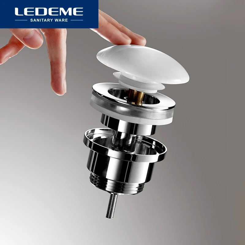 Сетка для раковины LEDEME L67 L67W, аксессуары для ванной комнаты, хромированный Слив для раковины - изображение