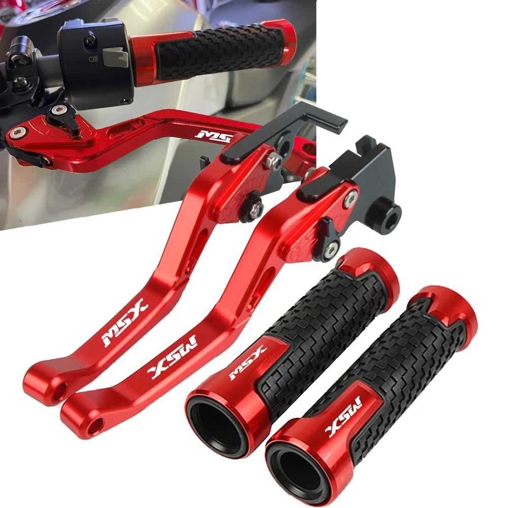 

For HONDA GROM MSX125 MSX 125 2014 2015 2016 2017 CNC Motorcycle Brake Clutch Levers Universial 7/8'' 22MM Handle bar grips MSX