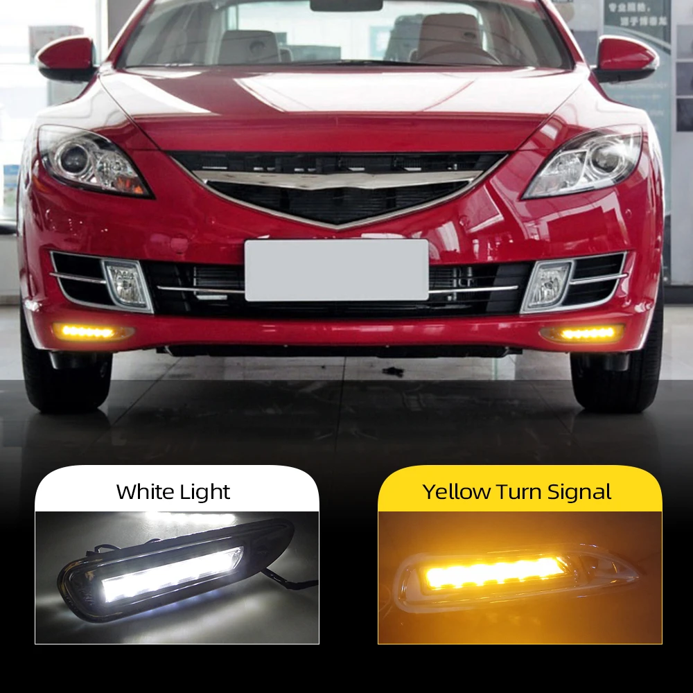 Автомобильная проблесковая 2 шт для Mazda 6 Mazda6 2008 2009 2010 светодиодный DRL Дневной