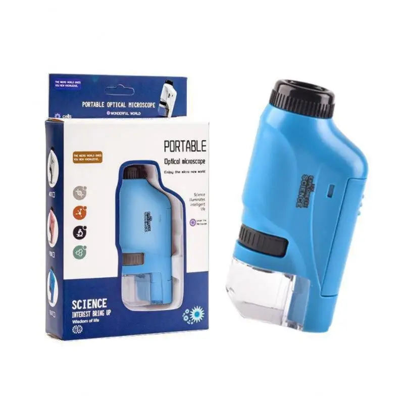 

Ручной микроскоп 60-X, карманный портативный мини-микроскоп со светодиодсветильник кой