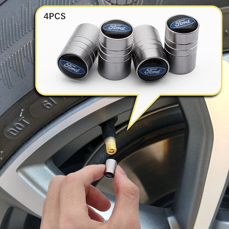

4PCS Auto Styling Car Wheel Tire Valve Caps Dust Cover for Ford focus 2 mk3 3 4 mk8 Fiesta ranger fusion mondeo Mustang transit