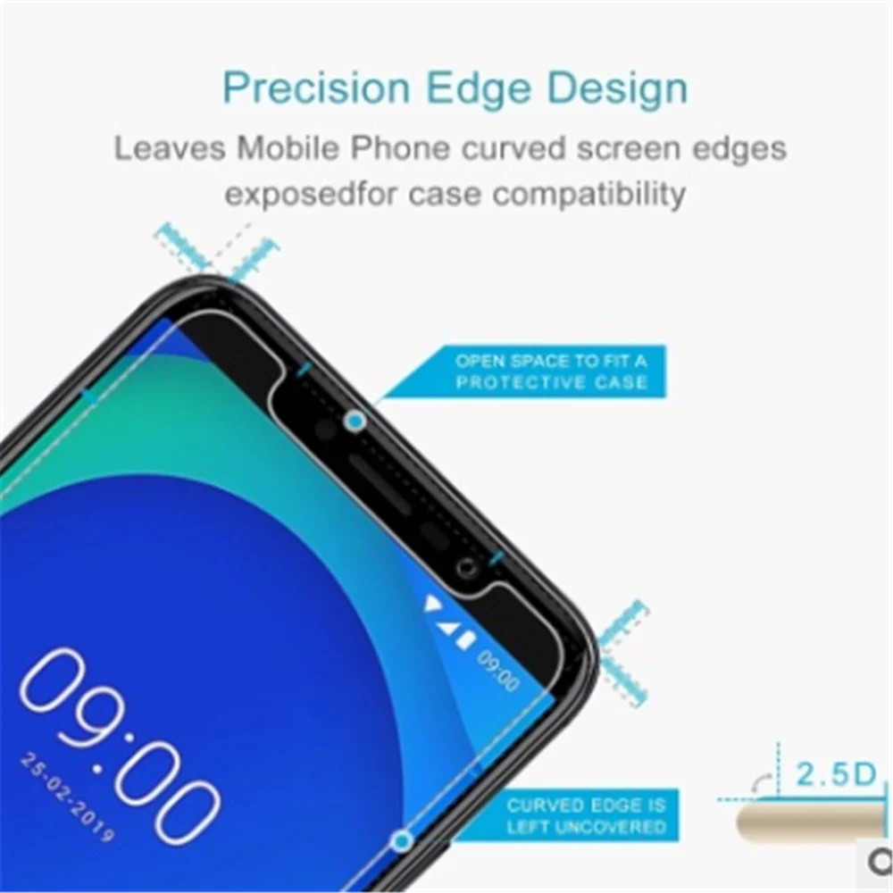 Подходит для Wiko Y80 0 26 мм 9H 2.5D пленка из закаленного стекла с закругленными краями|