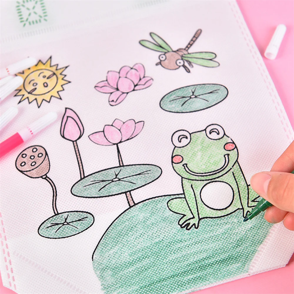 

Non-Woven Fabric Bag Painting Bags For Shopping 12Pcs Reusable 2019