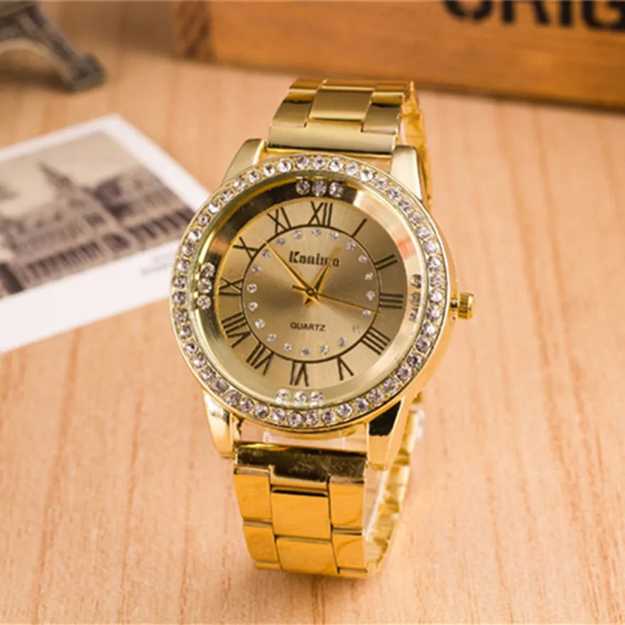 

Fashion gold watch gentlemen Stainless Steel Clock Mens Watch 2018 Quartz Luxury Men's Wristwatch Relogio Masculino Male Clock