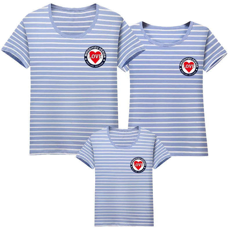 Семейная одежда женские топы в полоску Moeder Dochter Kleding мама и дочь я семейный образ