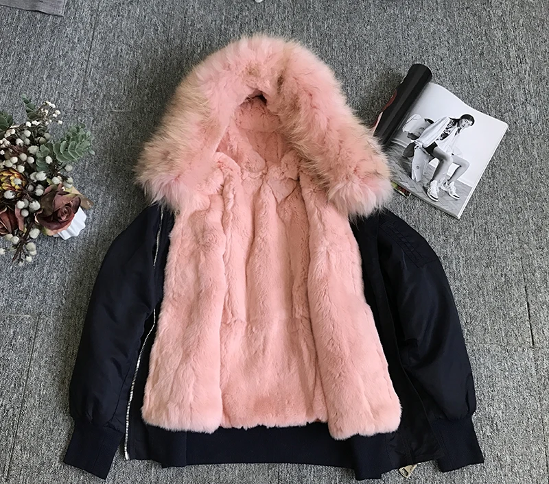 rabbit Maylofuer В продаже шуба из натуральной лисы, куртка из меха енота, шуба из кролика рекс для женщин, реальная лиса - Цвет: rabbit