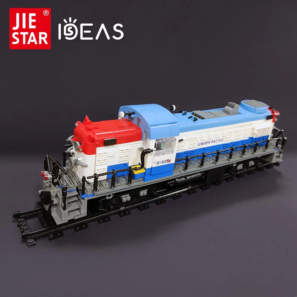 JIESTAR-tren de vapor creativo experto, Ideas, Doomsday, tren expr&eacute;s, bloques de construcci&oacute;n modulares Moc, modelo de juguetes 59006-0