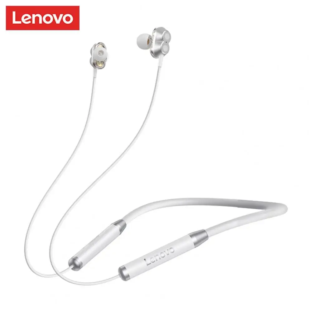 

Lenovo HE08 Wireless Headset Convenient Long Standy Time Ergonomic Design Sports Neckband Magnetic Stereo Earbud for Exercise
