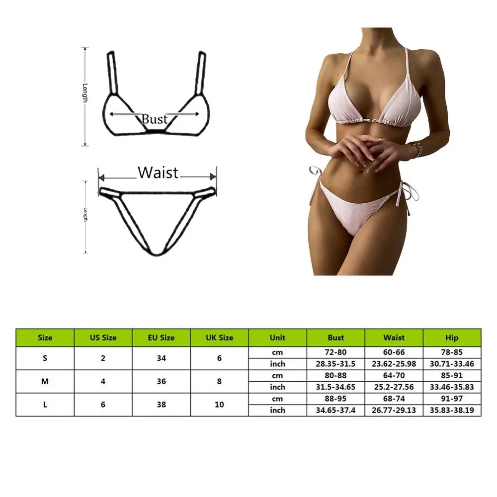 

Summer Sexy Bikini Women Swimsuit 2021 New Halter Push Up Swimwear Female Brazilian Bathing Suit Beachwear Swimming Suit Biquini