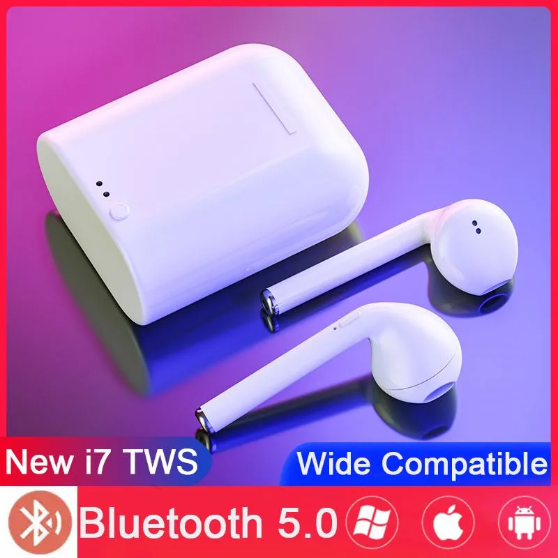 Беспроводные Bluetooth наушники i7s TWS стереонаушники гарнитура с зарядным