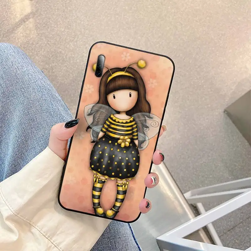 

Black fashion Santoroes Gorjuss girl Phone Case For Redmi Note 10 8 9 K20 6 5a promaxCover Fundas Coque