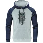 Мужской свитшот с принтом совы, Повседневный пуловер в стиле хип-хоп, уличная одежда