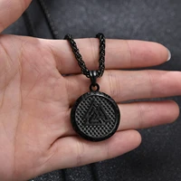 vegvisir necklaceviking runic pendant stainless steel amulet nordic talisman necklaces for men jewelry