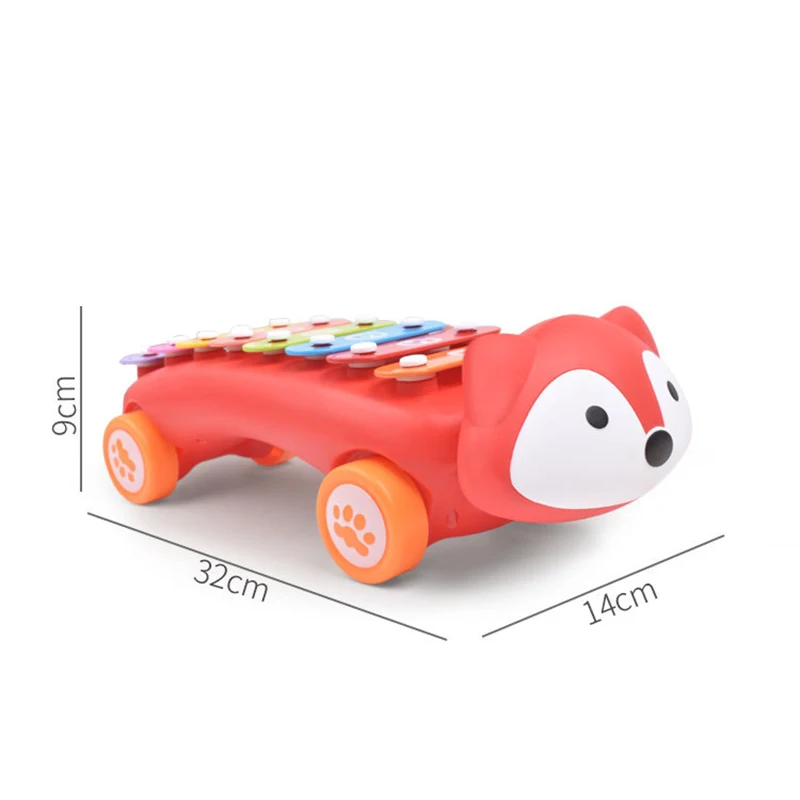 

Children Knock on Piano Keyboard Cartoon Animal Shaped Hand Buggy Kid Music Educational Toy BM88