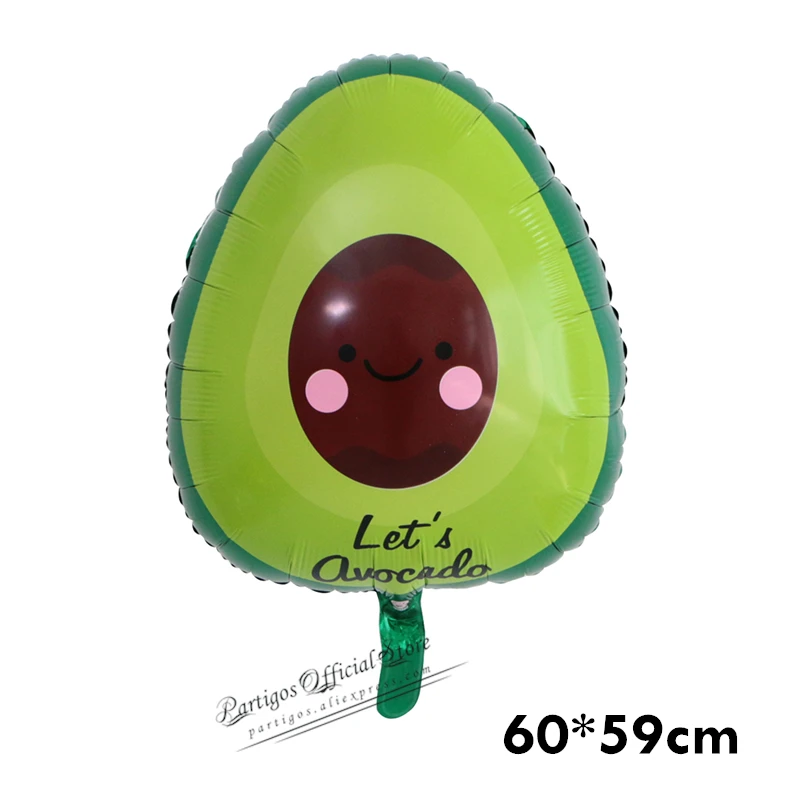 Avocado 1 шт фрукты овощи шары Для летних вечеринок Декор клубника ананас арбуз мяч гелий Гавайи партия Декор тропические фрукты - Цвет: Avocado