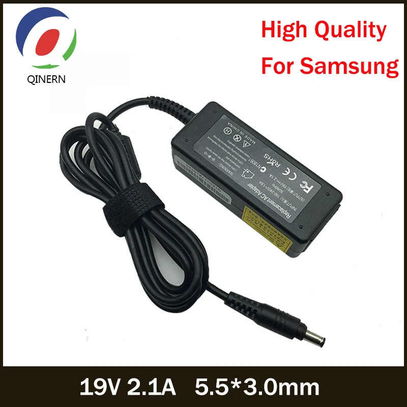 19V 2.1A 40W 5 5*3 0mm ноутбук адаптер переменного тока зарядное устройство для Samsung Sense 630