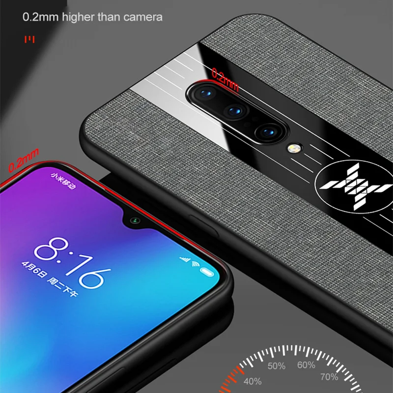 Xinli Cloth Phone Case For Oneplus 7 Pro 1+ 6 6T Cover Hard PC Soft TPU Edge Back Glass and Frame Cases |