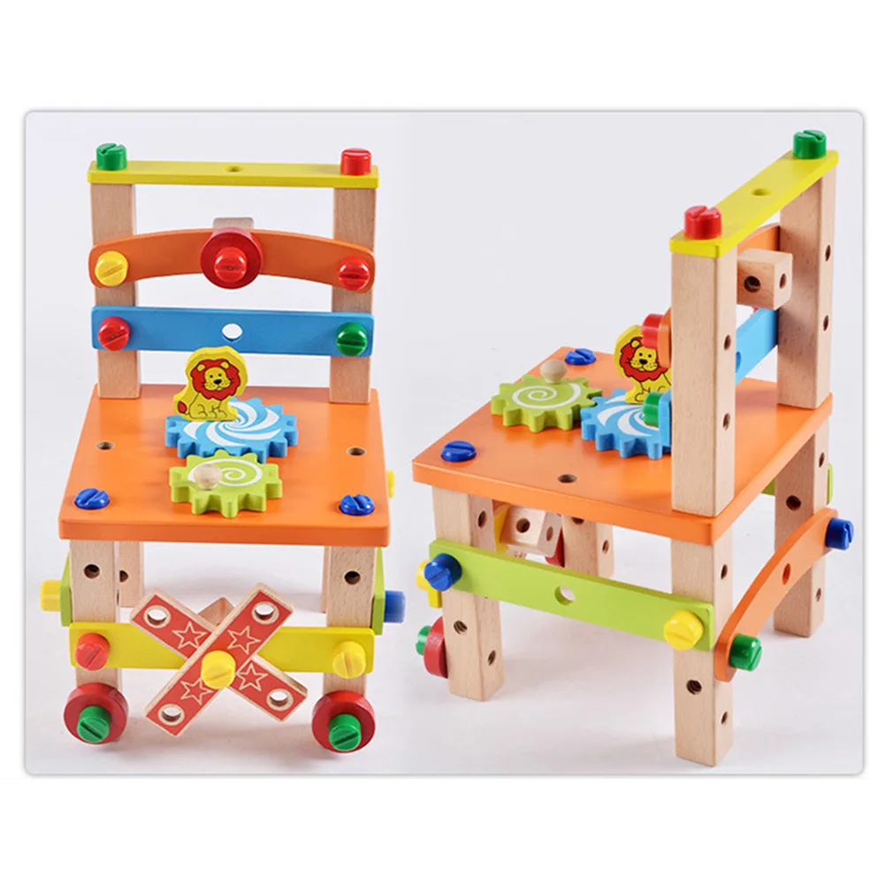 

DIY Дошкольный деревянный сборный стул Монтессори детская развивающая кукла для девочек игровой домик соска игрушки