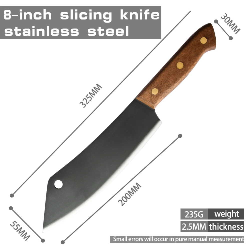 Кухонный шеф-нож Qing 8 дюймов нарезка ломтиков из нержавеющей стали высокое