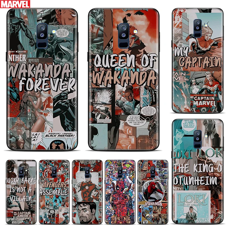 Комикс Супергерои Marvel в стиле ретро для Samsung Galaxy A9S A9 A8S A8 A7 A750 A6S A6 A5 A3 Star Plus 2016 2017 2018