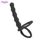 Двойное проникновение телефон ремень на пенис анальные бусины пробка взрослый массажер