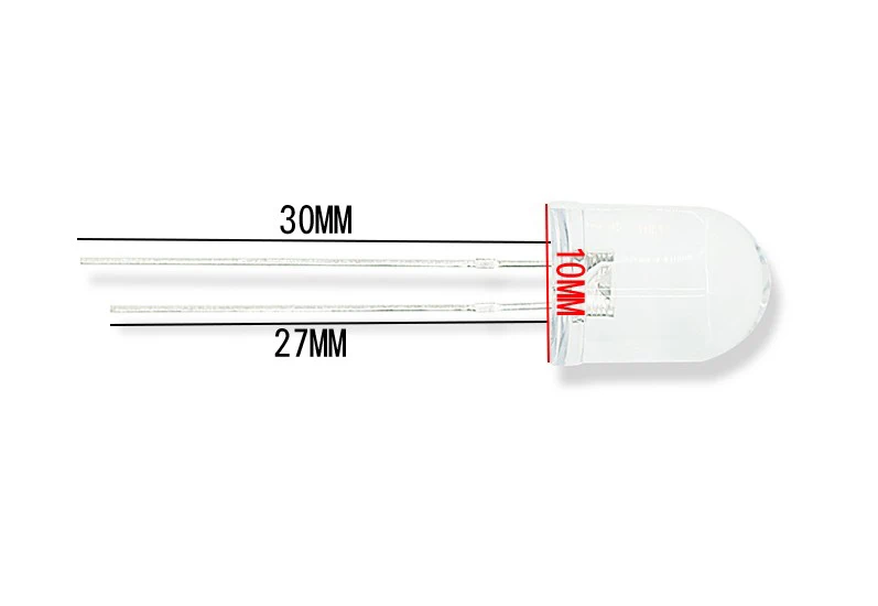 10 мм 10 шт./лот красный синий белый желтый зеленый 850NM инфракрасный излучатель теплый розовый фиолетовый оранжевый RGB светодиодный круглый прозрачный DIP Цвета