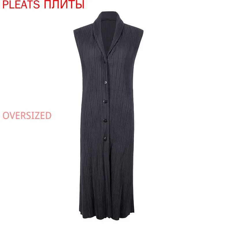 

Winter Cotton-padded Jacket Women's Lapel Korean Jacket Loose Waist Slim Mid-length Pleated Cotton-padded Jacket Women Vest