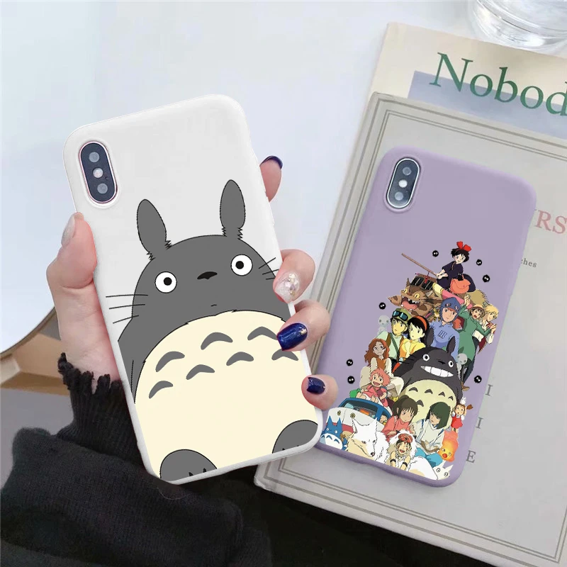 anime totoro spirited phone for xiaomi mi 11 10t lite poco x3 nfc f3 m3 redmi note 10 9 8 pro 7 10s 9s 9t 8t 9c 9a cover case free global shipping